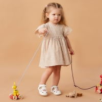 Платье детское Крошка Я "Цветы", р. 86-92, бежевый