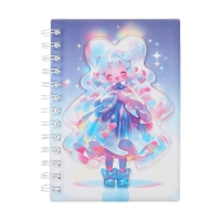 Записная книжка подарочная на гребне 80л,линия, цветной блок,облож.ПВХ 3D Аниме(17,7х13,7см) 10539 Записная книжка подарочная на гребне 80л,линия, цветной блок,облож.ПВХ 3D Аниме(17,7х13,7см) 10539