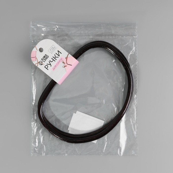 Ручки для сумки, 2 шт, бамбук, 17 &times; 13/15,5 &times; 11,5 см, цвет чёрный