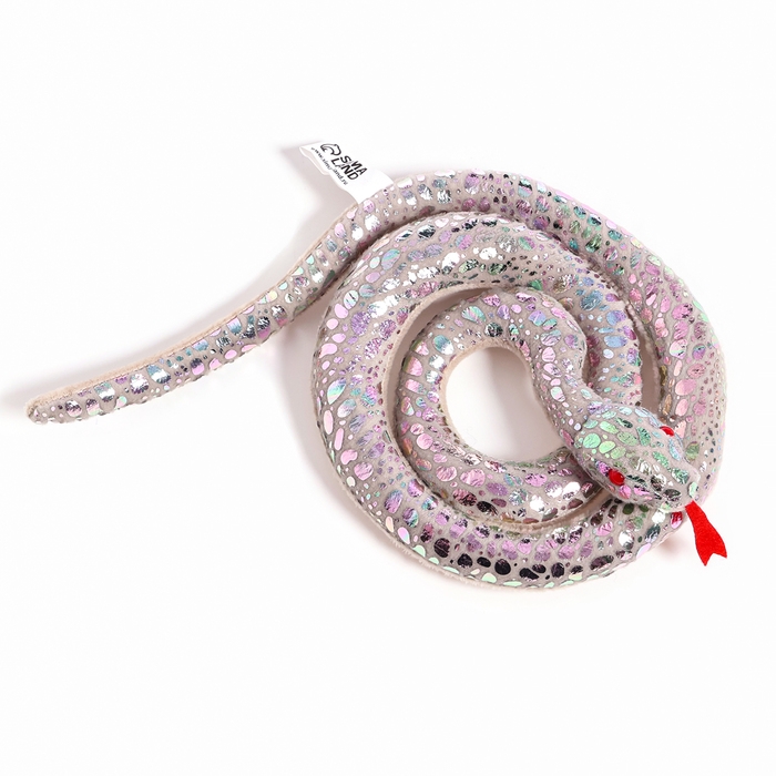 Мягкая игрушка &laquo;Змея&raquo;, 80 см, цвет серебро