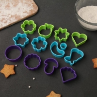Набор форм для печенья Доляна &laquo;Фанты&raquo;, 13 шт, h=1,8 см, цвет МИКС