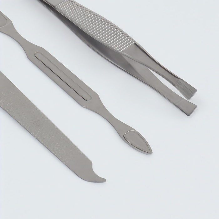 Набор маникюрный «Нежность», 6 предметов, в футляре, цвет розовый Набор маникюрный «Нежность», 6 предметов, в футляре, цвет розовый