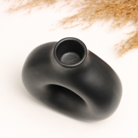 Подсвечник "Меланд" черный глянец, 10х5х10см