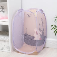 Корзина для игрушек Доляна &laquo;Зайка&raquo;, складная, 32&times;32&times;52 см, цвет сиреневый