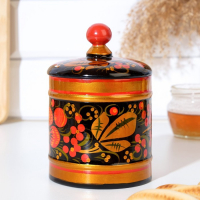 Кадочка, средняя, 9×14 см, хохлома, микс Кадочка, средняя, 9×14 см, хохлома, микс