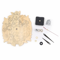 Часы своими руками. Часы - расскраска под роспись &laquo;Лес&raquo;, новогодний набор для творчества