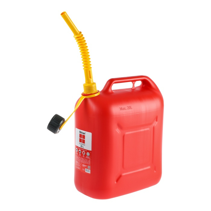 Канистра ГСМ Oktan CLASSIK, 20 л, пластиковая, красная Канистра ГСМ Oktan CLASSIK, 20 л, пластиковая, красная