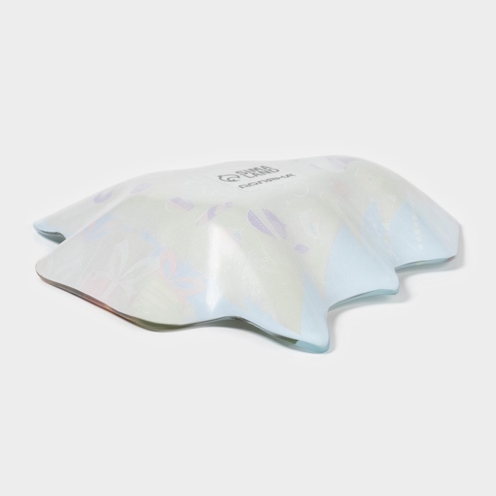 Блюдо стеклянное сервировочное Доляна &laquo;Ёлочка с подарками&raquo;, 17,7&times;18,5&times;3,5 см