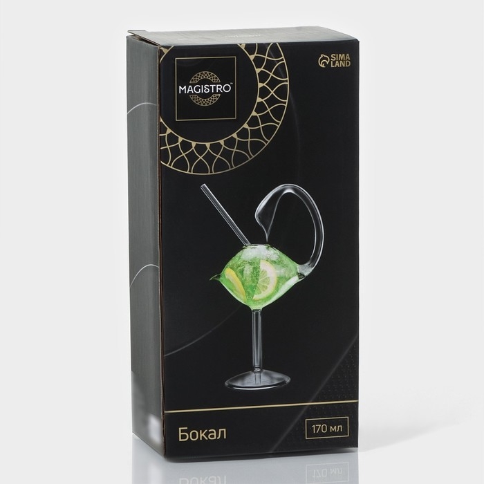 Бокал для коктейля стеклянный Magistro «Лебедь», 170 мл, 7×20 см Бокал для коктейля стеклянный Magistro «Лебедь», 170 мл, 7×20 см