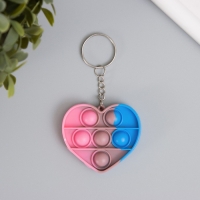 Брелок резина антистресс (бесконечная пупырка) "Сердце разноцветное" МИКС 5х5,7х1,3 см Брелок резина антистресс (бесконечная пупырка) "Сердце разноцветное" МИКС 5х5,7х1,3 см