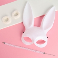 Маска кролика, чокер и резинки для волос &laquo;Будь хорошей заей&raquo;, набор