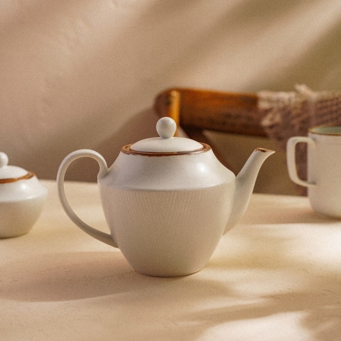 Чайник заварочный фарфоровый SL Home «Волна в камне», 1 л, 22×13×15,5 см, цвет белый Чайник заварочный фарфоровый SL Home «Волна в камне», 1 л, 22×13×15,5 см, цвет белый