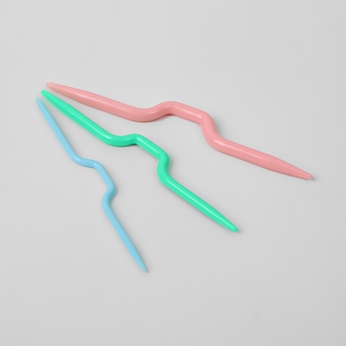 Набор для вязания, 35 предметов, в пенале, 20 &times; 10,5 &times; 4 см, цвет розовый