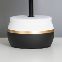 Лампа настольная "Айше" 1х40Вт Е14 белый/черный 18х18х32см