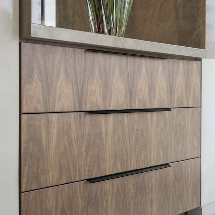 Ручка торцевая CAPPIO RT002BL, L=300 мм, м/о 224 мм, цвет черный