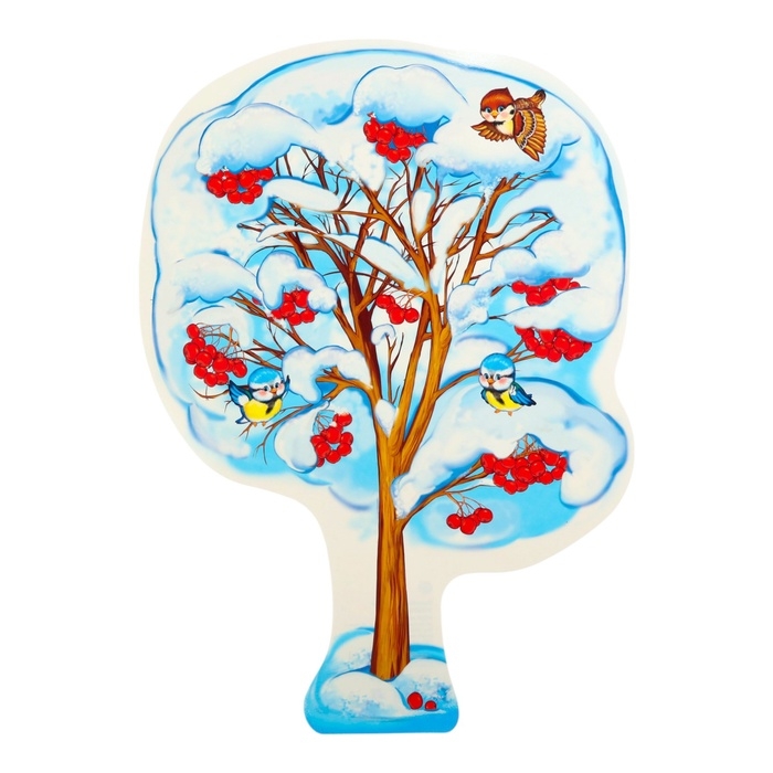 Плакат вырубной Плакат вырубной "Рябина зимняя" 50 х 35 см