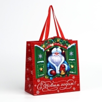 Пакет подарочный новогодний «Дедушка Мороз», 22 х 22 х 10 см , Новый год Пакет подарочный новогодний «Дедушка Мороз», 22 х 22 х 10 см , Новый год