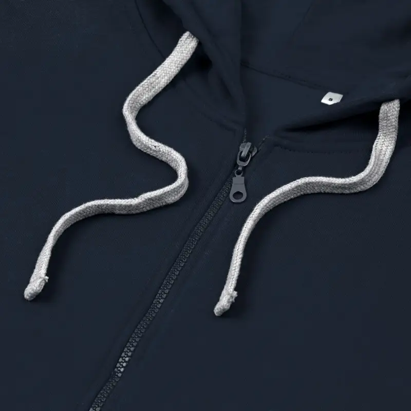 Толстовка на молнии с капюшоном Unit Siverga Heavy темно-синяя, размер XS