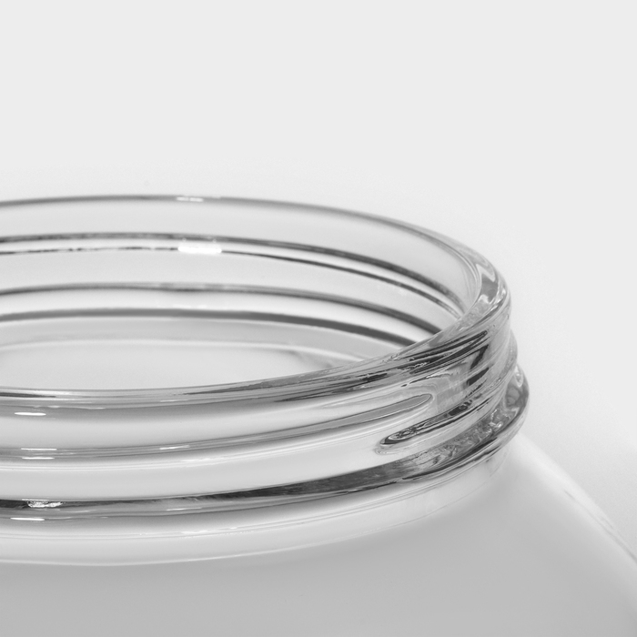 Банка для сыпучих продуктов стеклянная Bella, 1,7 л, с белой пластиковой крышкой