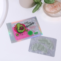 Патчи для области вокруг глаз &laquo;Мой стиль-авокадо&raquo;, 1 пара, гидрогелевые с экстрактом алое, BEAUTY FОХ