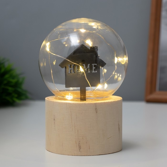 Ночник &laquo;Шар-дом&raquo; LED 3хAG10 шар 8см 6,5х6,5х11,5см