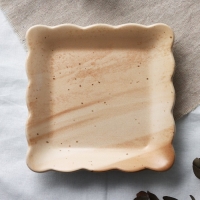 Тарелка глубокая керамическая &laquo;Самоцвет&raquo;, 14 х 14 см, цвет бежевый