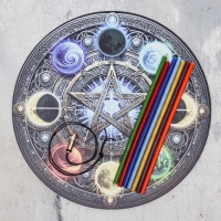 Набор для гадания "Диагностическая доска+маятник+свечи" Набор для гадания "Диагностическая доска+маятник+свечи"