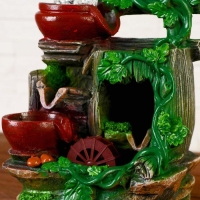 Фонтан "Старая бочка в лиане" 13,5х17,28 см (с подсветкой)