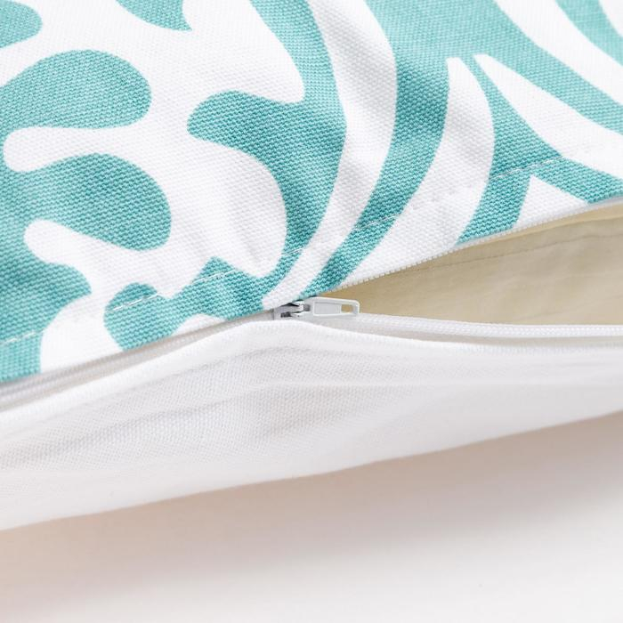 Наволочка декоративная 40х40 см, Monograms mint, 100% хлопок Наволочка декоративная 40х40 см, Monograms mint, 100% хлопок