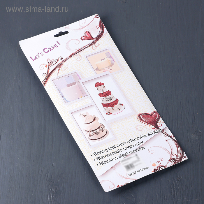 Шпатель кондитерский с размерной линейкой KONFINETTA, 2 части, 31&times;23&times;3 см, цвет фиолетовый