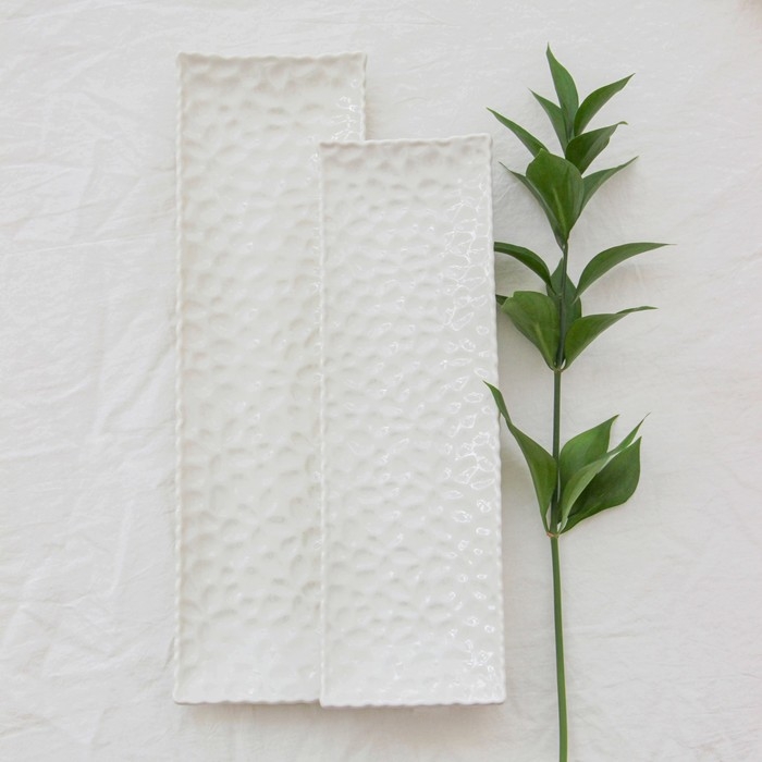 Блюдо керамическое сервировочное &laquo;Воздушность&raquo;, 30,5&times;9,5 см, цвет белый