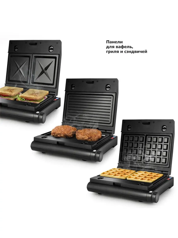 Электрогриль КТ-1632 двусторонний гриль электрический 1000Вт Электрогриль КТ-1632 двусторонний гриль электрический 1000Вт
