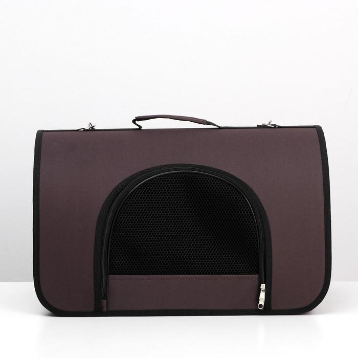 Сумка - переноска для животных, 2 входа, 46 х 28,5 х 30 см, коричневая Сумка - переноска для животных, 2 входа, 46 х 28,5 х 30 см, коричневая