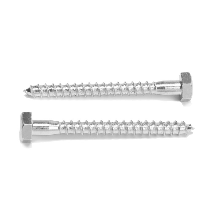 Шуруп-болт СТРОЙБАТ, сантехнический, оцинкованный, DIN 571, М10х100 мм, 2 шт Шуруп-болт СТРОЙБАТ, сантехнический, оцинкованный, DIN 571, М10х100 мм, 2 шт