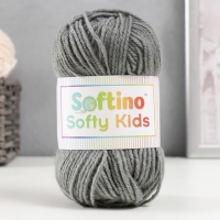 Пряжа 100% акрил "Softy Kids" 90м &plusmn;5м 50 гр цвет 62 серый