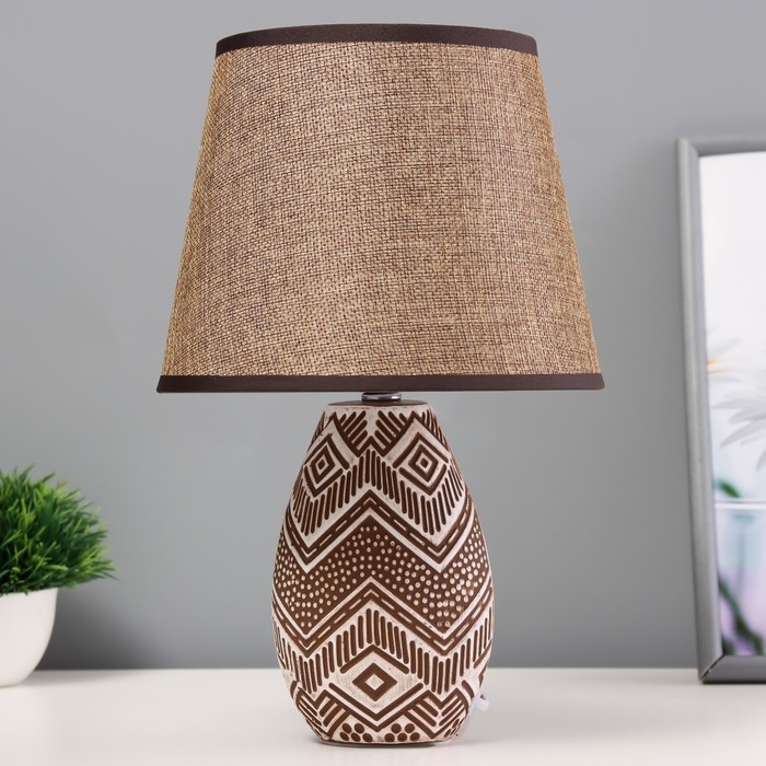 Настольная лампа Настольная лампа "Савва" Е14 40Вт коричневый 20х20х32см