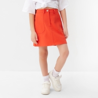 Юбка джинсовая KAFTAN р. 36 (134-140 см), оранжевый Юбка джинсовая KAFTAN р. 36 (134-140 см), оранжевый