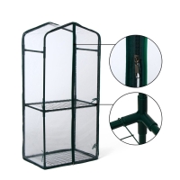 Парник-стеллаж, 2 полки (сетка), 125 &times; 59 &times; 39 см, металлический каркас d = 16 мм, чехол плёнка 80 мкм