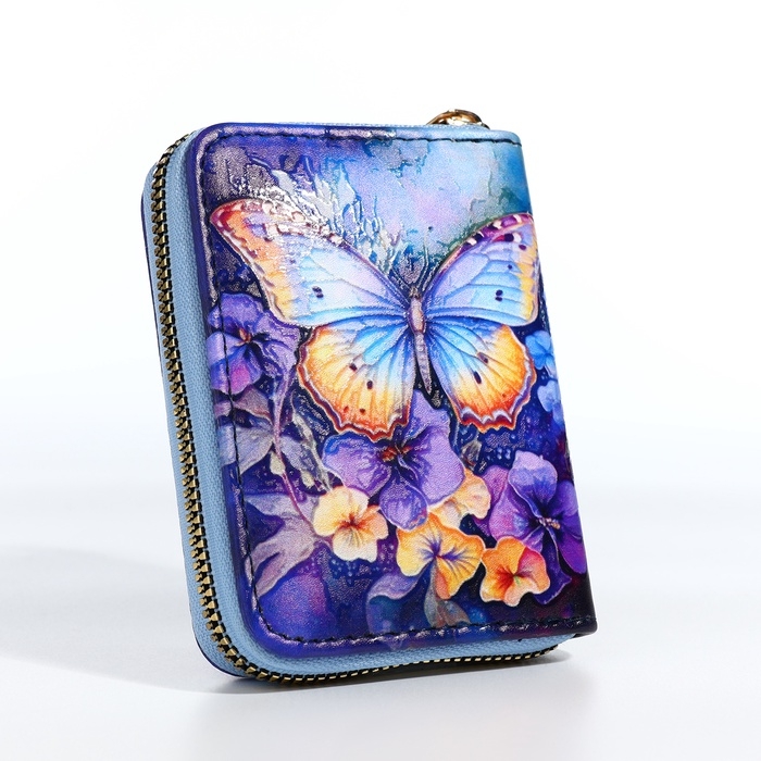 Кошелёк на молнии, цвет синий Кошелёк на молнии, цвет синий