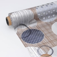 Клеёнка на стол на тканевой основе &laquo;Пузыри&raquo;, рулон 20 метров, ширина 137 см, толщина 0,25 мм, цвет серый