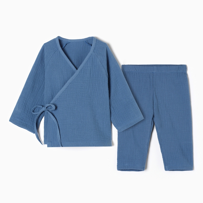 Костюм Крошка Я Муслин, 68-74, темно-синий Костюм Крошка Я Муслин, 68-74, темно-синий