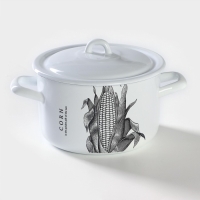 Кастрюля эмалированная цилиндрическая, 2,9 л, рисунок МИКС Кастрюля эмалированная цилиндрическая, 2,9 л, рисунок МИКС