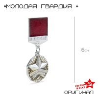 Значок "Молодая гвардия" серебро Значок "Молодая гвардия" серебро