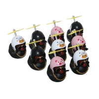 Утка с пропеллером на панель авто с пищалкой, черный, набор 9 шт Утка с пропеллером на панель авто с пищалкой, черный, набор 9 шт