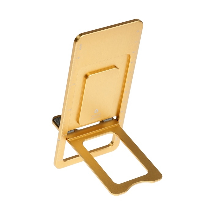 Подставка для телефона, складная, металлическая, прорезиненная, жёлтая Подставка для телефона, складная, металлическая, прорезиненная, жёлтая