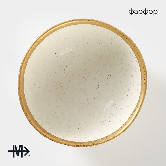 Салатник фарфоровый Magistro Poursephona, 1 л, d=17,5 см, цвет бежевый Салатник фарфоровый Magistro Poursephona, 1 л, d=17,5 см, цвет бежевый