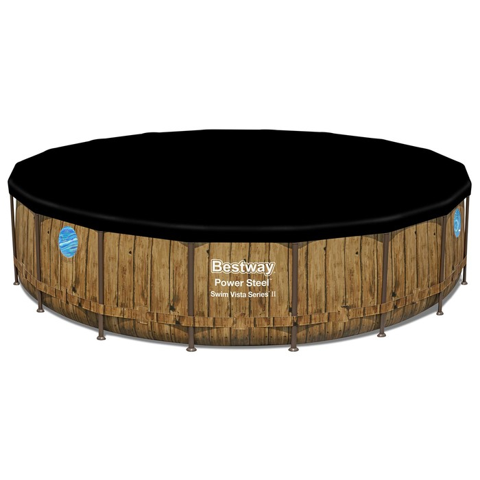 Бассейн каркасный Power Steel, 488 х 122 см, фильтр-насос, тент, лестница, 56725 Bestway