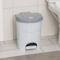 Контейнер для мусора с педалью, 11 л, цвет мраморный Контейнер для мусора с педалью, 11 л, цвет мраморный