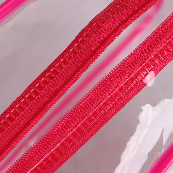 Косметичка на молнии, цвет малиновый