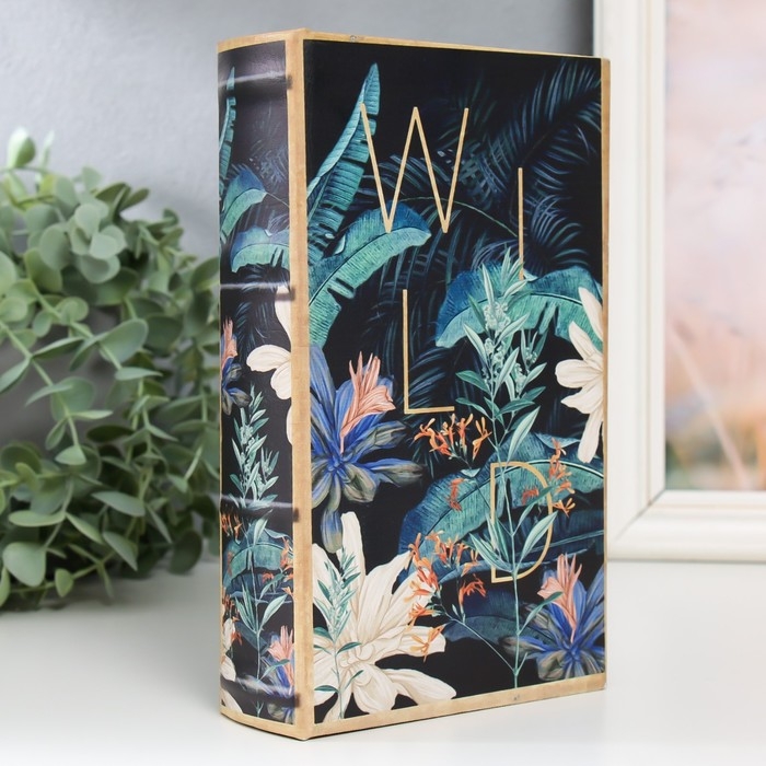 Сейф-книга дерево кожзам Сейф-книга дерево кожзам "Дикие джунгли" 21х13х5 см